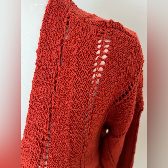 Anthropologie Rich Red Belted Cardigan - Picture 11 of 16